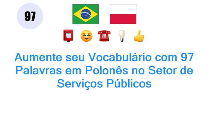 Aumente seu Vocabulário com 97 Palavras em Polonês no Setor de Serviços Públicos